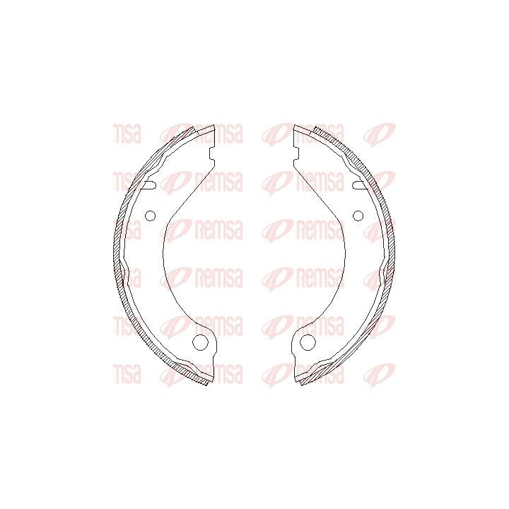 Stabdžių trinkelė, stovėjimo stabdys REMSA 4399.00