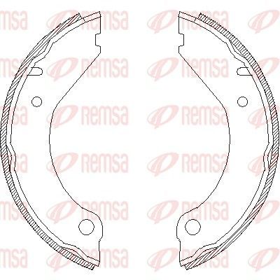 Stabdžių trinkelė, stovėjimo stabdys REMSA 4399.00