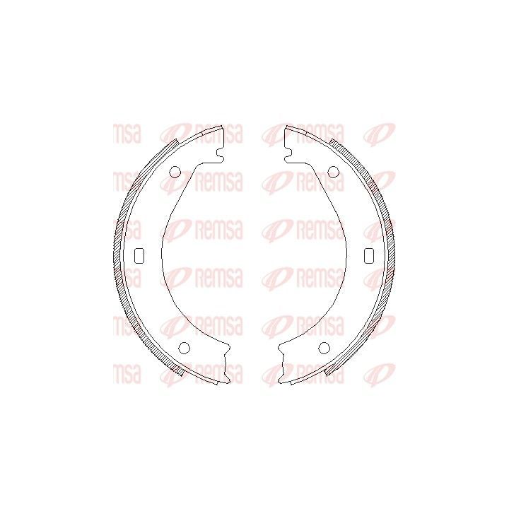 Stabdžių trinkelė, stovėjimo stabdys REMSA 4404.00