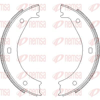 Stabdžių trinkelė, stovėjimo stabdys REMSA 4404.00