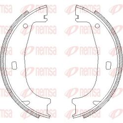 Stabdžių trinkelė, stovėjimo stabdys REMSA 4406.00