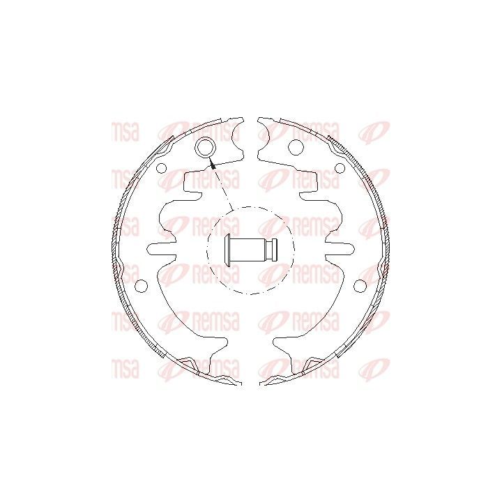 Stabdžių trinkelė, stovėjimo stabdys REMSA 4431.00