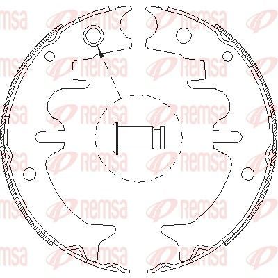 Stabdžių trinkelė, stovėjimo stabdys REMSA 4431.00