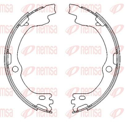 Stabdžių trinkelė, stovėjimo stabdys REMSA 4491.00