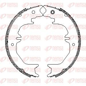 Stabdžių trinkelė, stovėjimo stabdys REMSA 4540.01