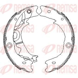 Stabdžių trinkelė, stovėjimo stabdys REMSA 4542.00