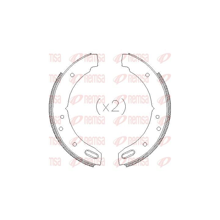 Stabdžių trinkelė, stovėjimo stabdys REMSA 4604.01