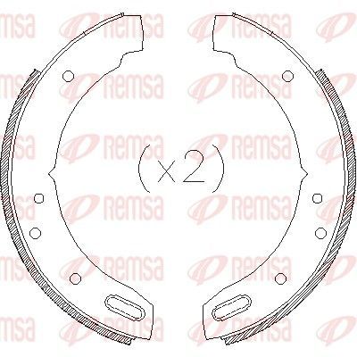 Stabdžių trinkelė, stovėjimo stabdys REMSA 4604.01