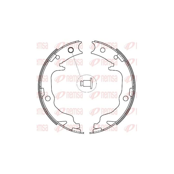 Stabdžių trinkelė, stovėjimo stabdys REMSA 4641.00