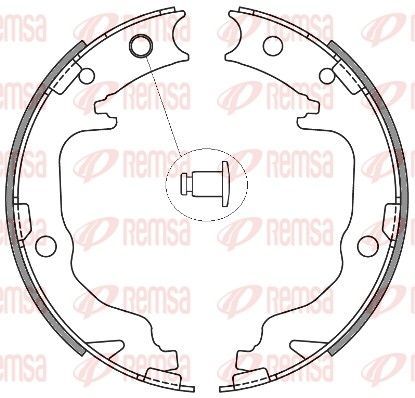 Stabdžių trinkelė, stovėjimo stabdys REMSA 4641.00