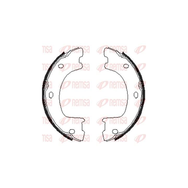 Stabdžių trinkelė, stovėjimo stabdys REMSA 4674.00