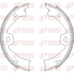 Stabdžių trinkelė, stovėjimo stabdys REMSA 4704.00