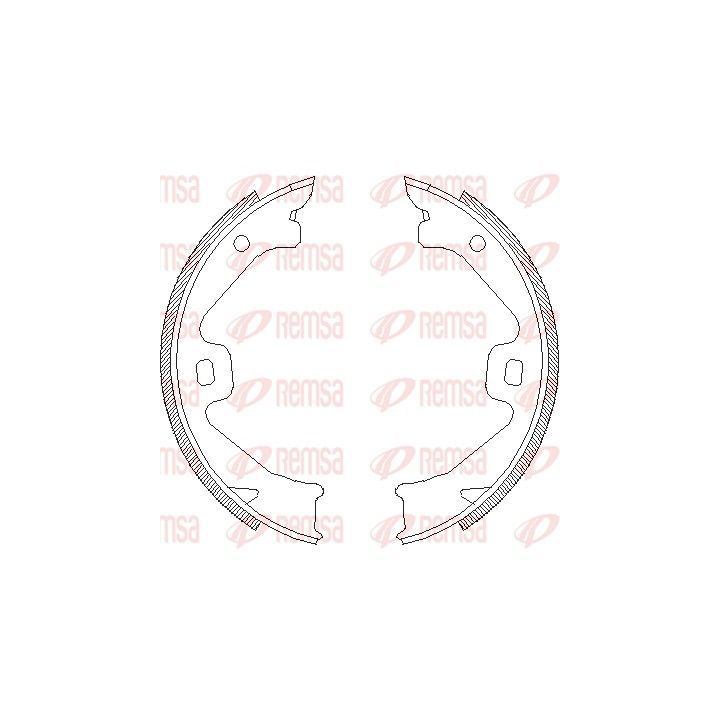 Stabdžių trinkelė, stovėjimo stabdys REMSA 4704.00