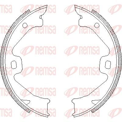 Stabdžių trinkelė, stovėjimo stabdys REMSA 4704.00