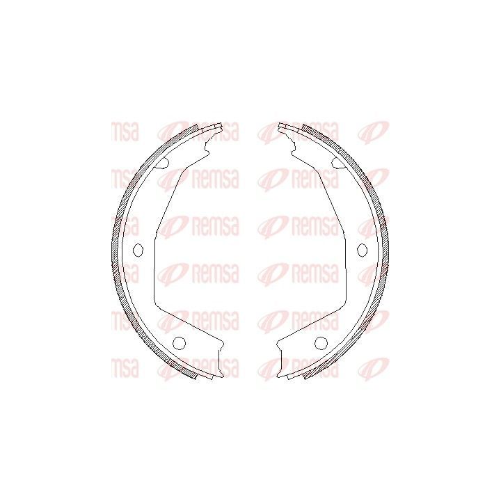 Stabdžių trinkelė, stovėjimo stabdys REMSA 4705.00