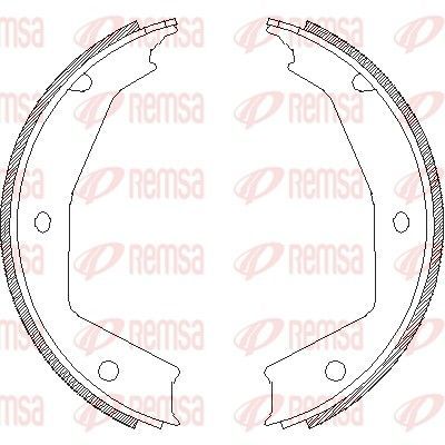 Stabdžių trinkelė, stovėjimo stabdys REMSA 4705.00