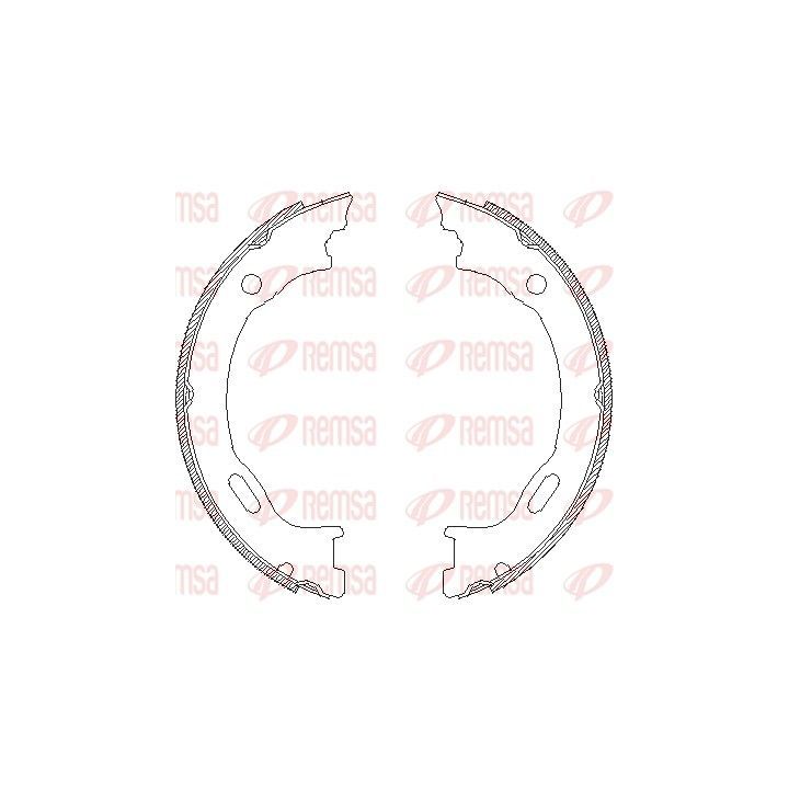 Stabdžių trinkelė, stovėjimo stabdys REMSA 4707.01