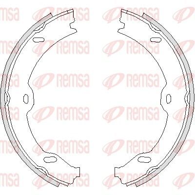 Stabdžių trinkelė, stovėjimo stabdys REMSA 4708.00