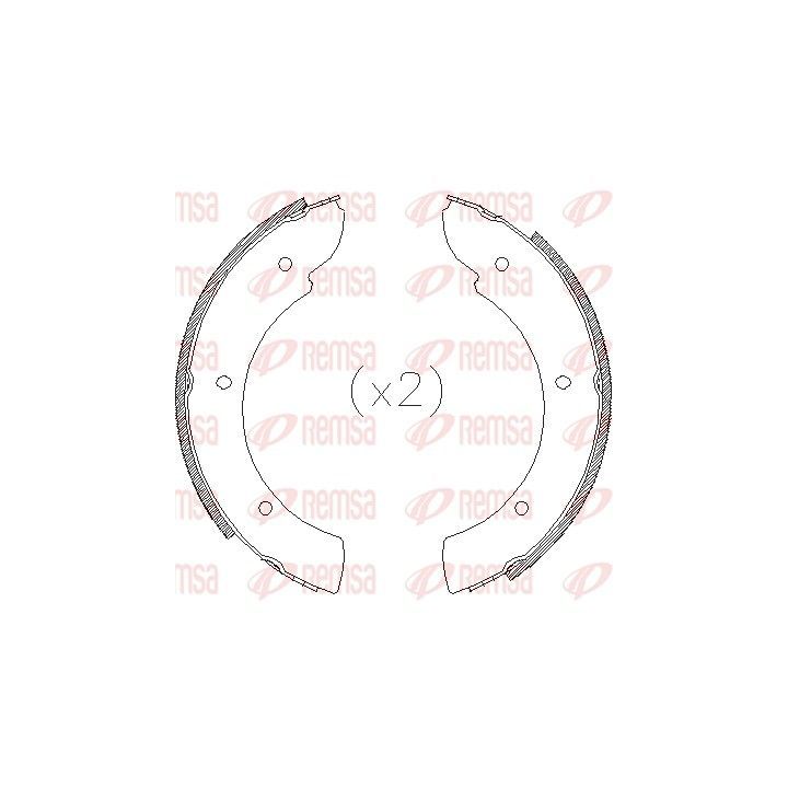 Stabdžių trinkelė, stovėjimo stabdys REMSA 4711.00