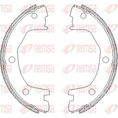 Stabdžių trinkelė, stovėjimo stabdys REMSA 4712.00