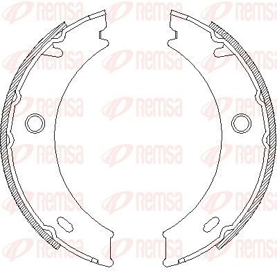 Stabdžių trinkelė, stovėjimo stabdys REMSA 4714.01