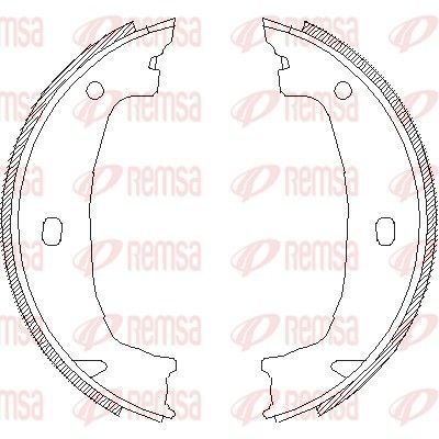 Stabdžių trinkelė, stovėjimo stabdys REMSA 4715.00