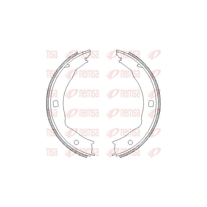 Stabdžių trinkelė, stovėjimo stabdys REMSA 4717.00