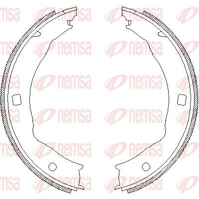 Stabdžių trinkelė, stovėjimo stabdys REMSA 4717.00