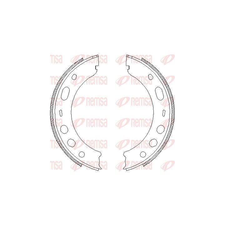 Stabdžių trinkelė, stovėjimo stabdys REMSA 4724.00