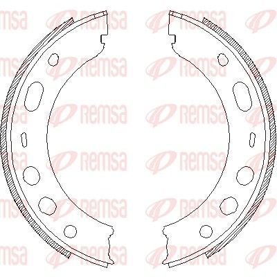 Stabdžių trinkelė, stovėjimo stabdys REMSA 4724.00