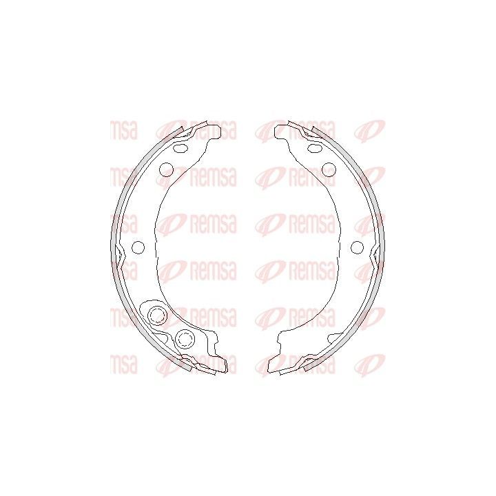 Stabdžių trinkelė, stovėjimo stabdys REMSA 4728.00