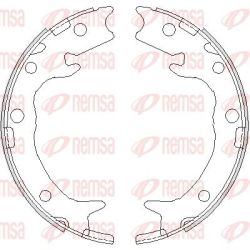 Stabdžių trinkelė, stovėjimo stabdys REMSA 4737.00