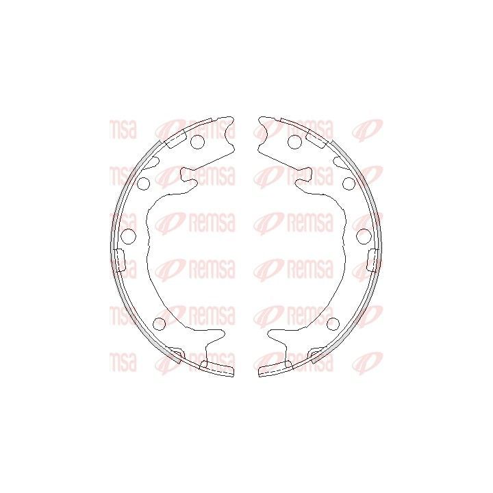 Stabdžių trinkelė, stovėjimo stabdys REMSA 4737.00