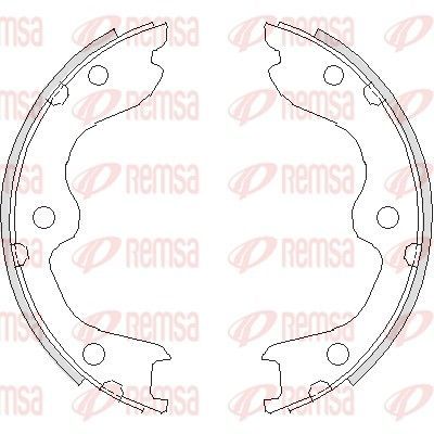 Stabdžių trinkelė, stovėjimo stabdys REMSA 4738.00