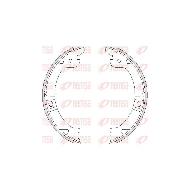 Stabdžių trinkelė, stovėjimo stabdys REMSA 4744.00