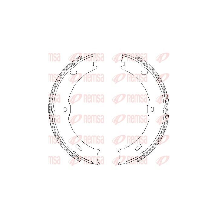 Stabdžių trinkelė, stovėjimo stabdys REMSA 4746.00