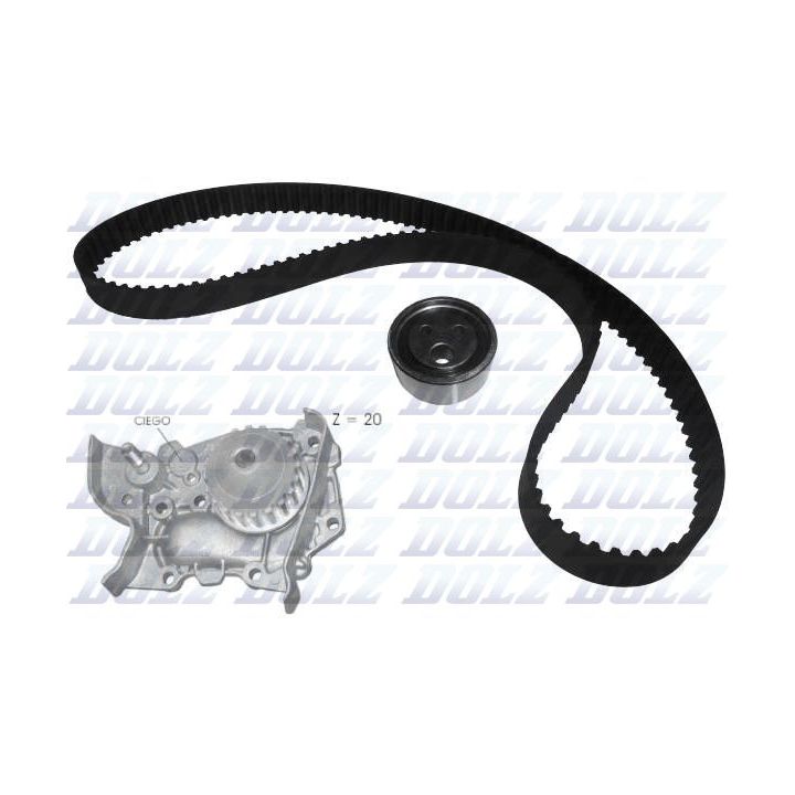 Vandens siurblio ir paskirstymo diržo komplektas DOLZ KD017