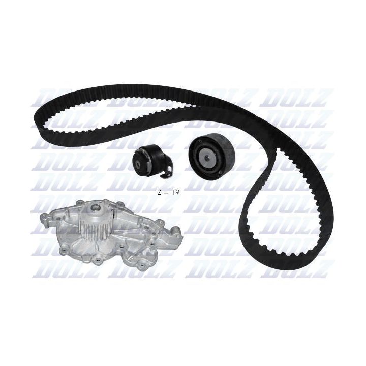 Vandens siurblio ir paskirstymo diržo komplektas DOLZ KD019