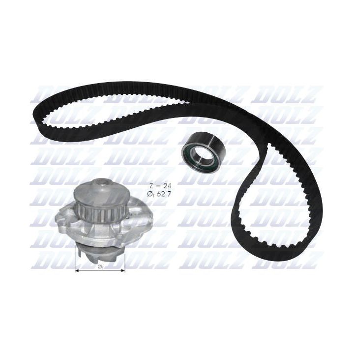 Vandens siurblio ir paskirstymo diržo komplektas DOLZ KD022