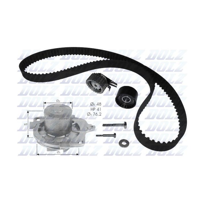 Vandens siurblio ir paskirstymo diržo komplektas DOLZ KD032