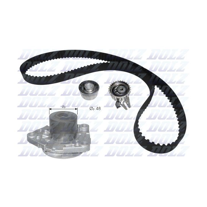 Vandens siurblio ir paskirstymo diržo komplektas DOLZ KD102