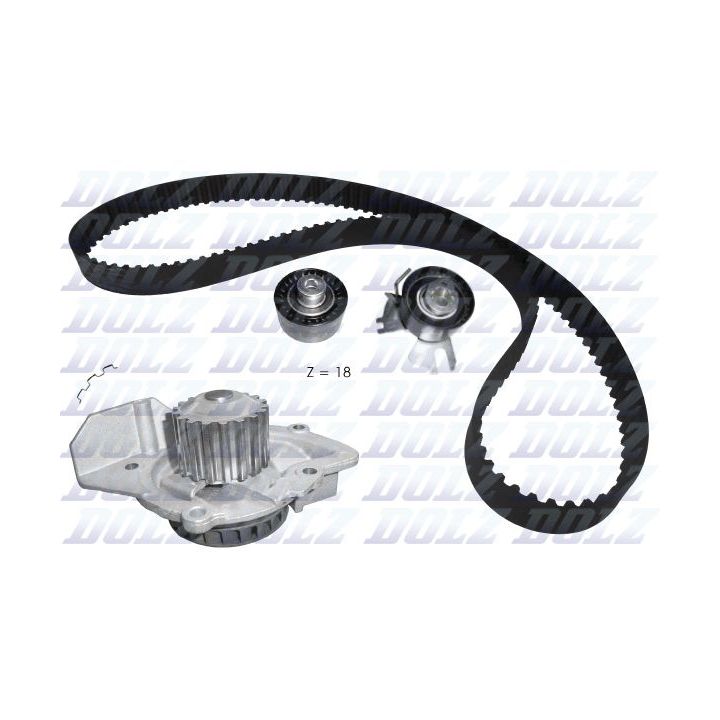 Vandens siurblio ir paskirstymo diržo komplektas DOLZ KD106