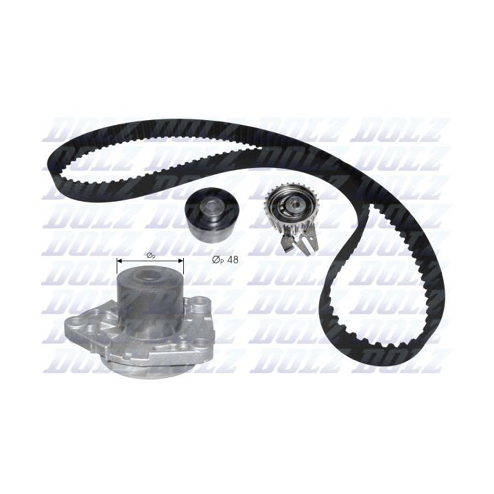 Vandens siurblio ir paskirstymo diržo komplektas DOLZ KD109