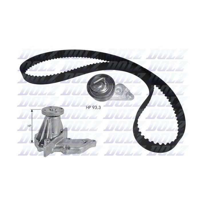 Vandens siurblio ir paskirstymo diržo komplektas DOLZ KD127