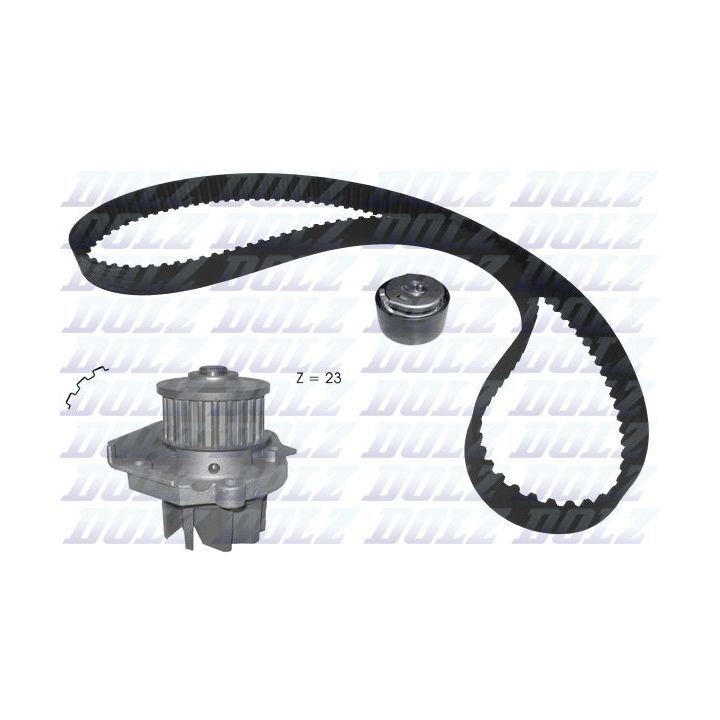Vandens siurblio ir paskirstymo diržo komplektas DOLZ KD161