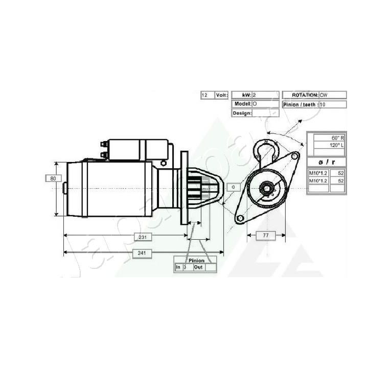 Starteris JAPANPARTS MTC952