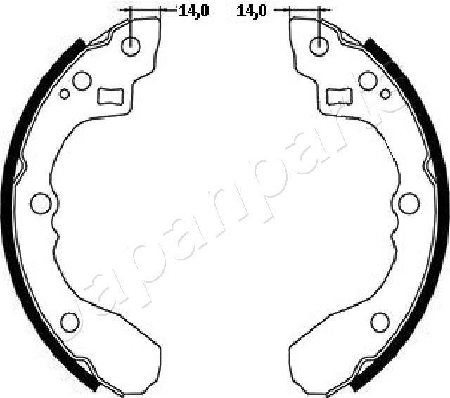 Stabdžių trinkelių komplektas JAPANPARTS GF-398AF