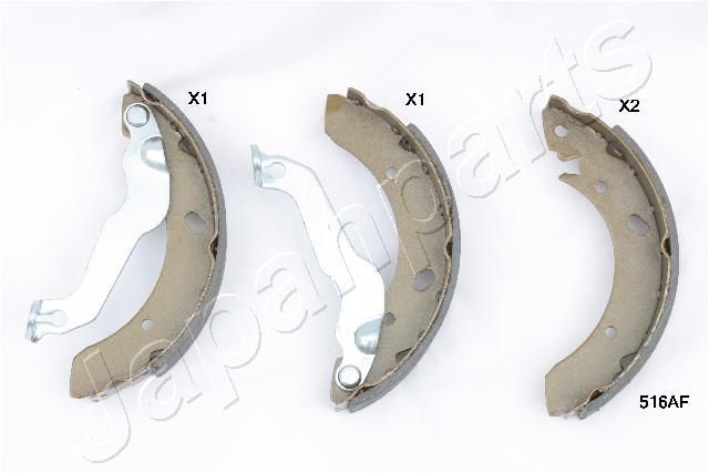 Stabdžių trinkelių komplektas JAPANPARTS GF-516AF