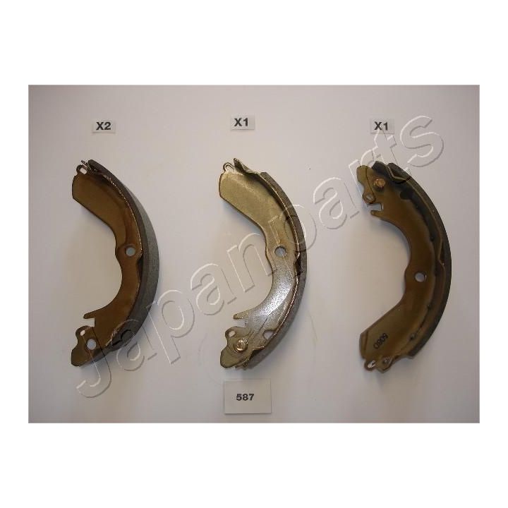 Stabdžių trinkelių komplektas JAPANPARTS GF-587AF