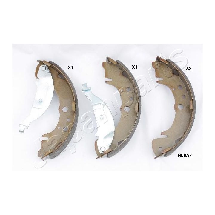 Stabdžių trinkelių komplektas JAPANPARTS GF-H08AF